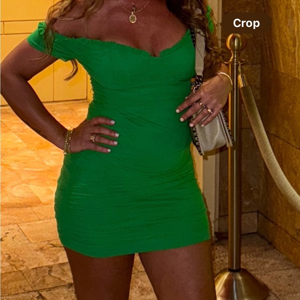 Green dress by hot Miami styles